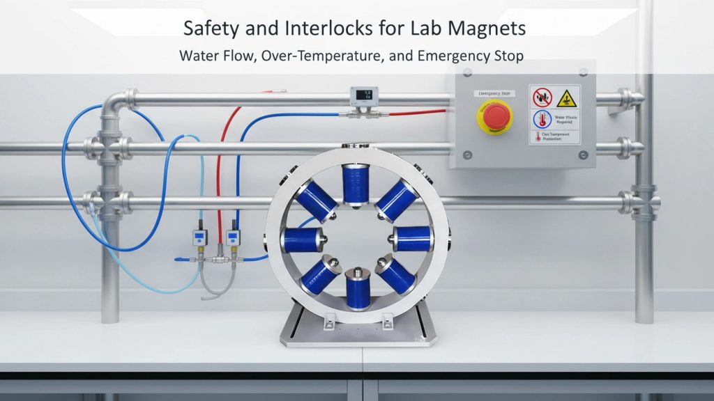 laboratory magnet safety interlocks water flow and emergency stop