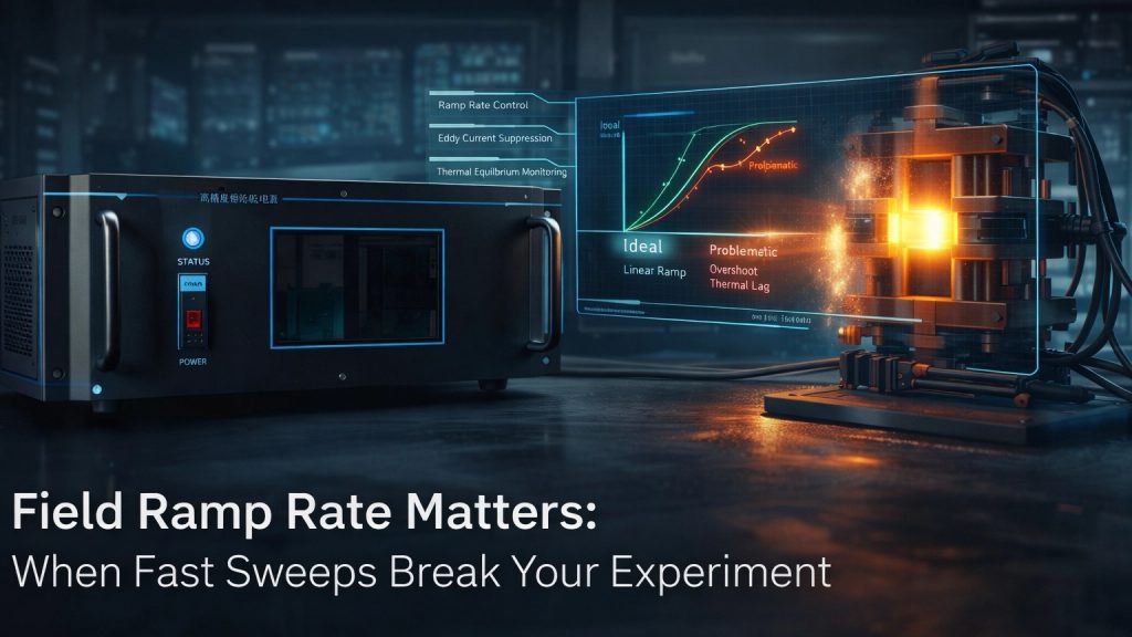 magnetic field ramp rate sweep profile and inductive response