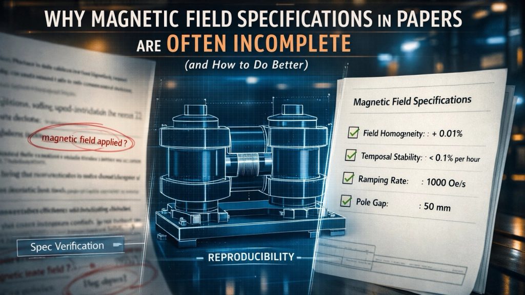 magnetic field specifications and reproducibility in physics experiments