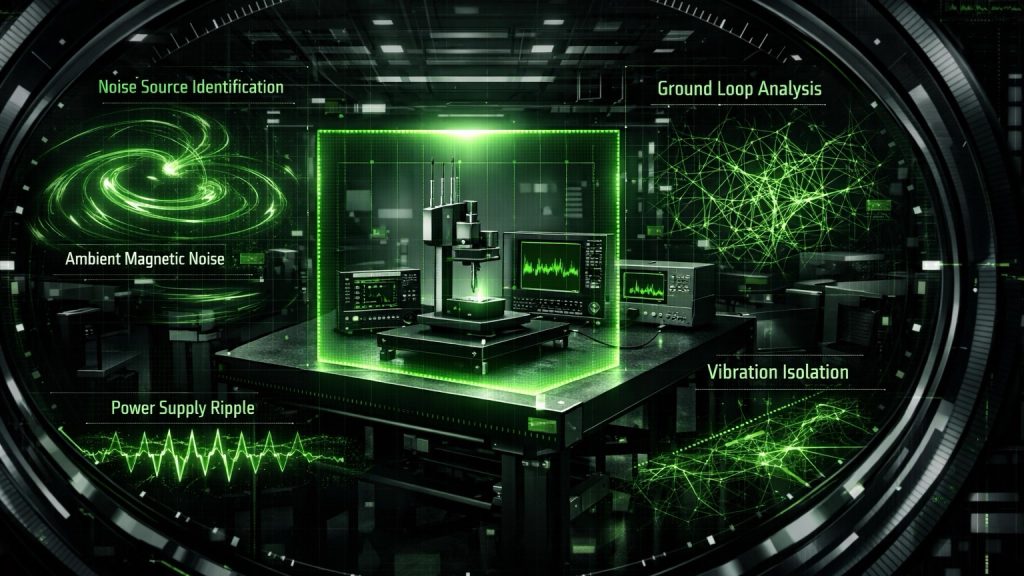 magnetic measurement lab noise sources power supply grounding cables