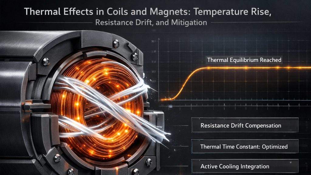 thermal effects in electromagnet coil temperature rise and cooling system
