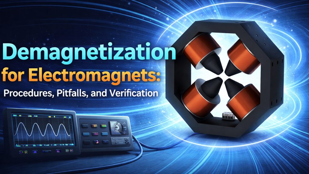 demagnetization procedure for iron-core electromagnet using decaying AC field