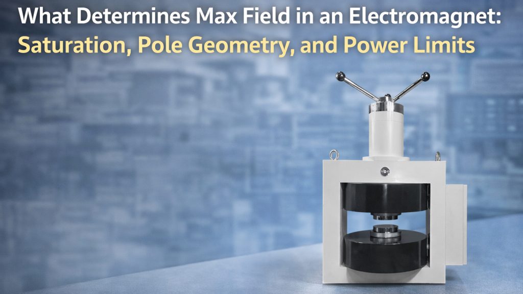 electromagnet pole geometry and magnetic flux distribution diagram
