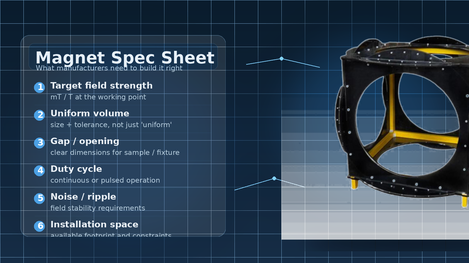 Research Magnets How to Write a Magnet Specification Sheet for Electromagnet Systems