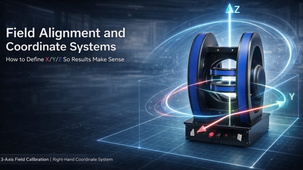 3-axis magnetic field coordinate system alignment diagram