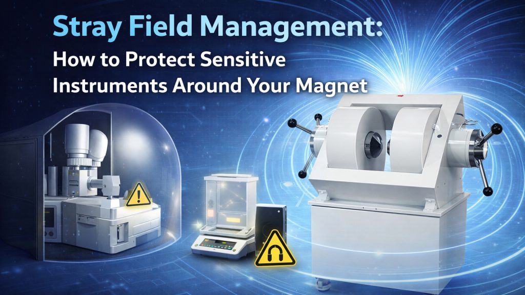stray magnetic field around electromagnet affecting nearby instruments