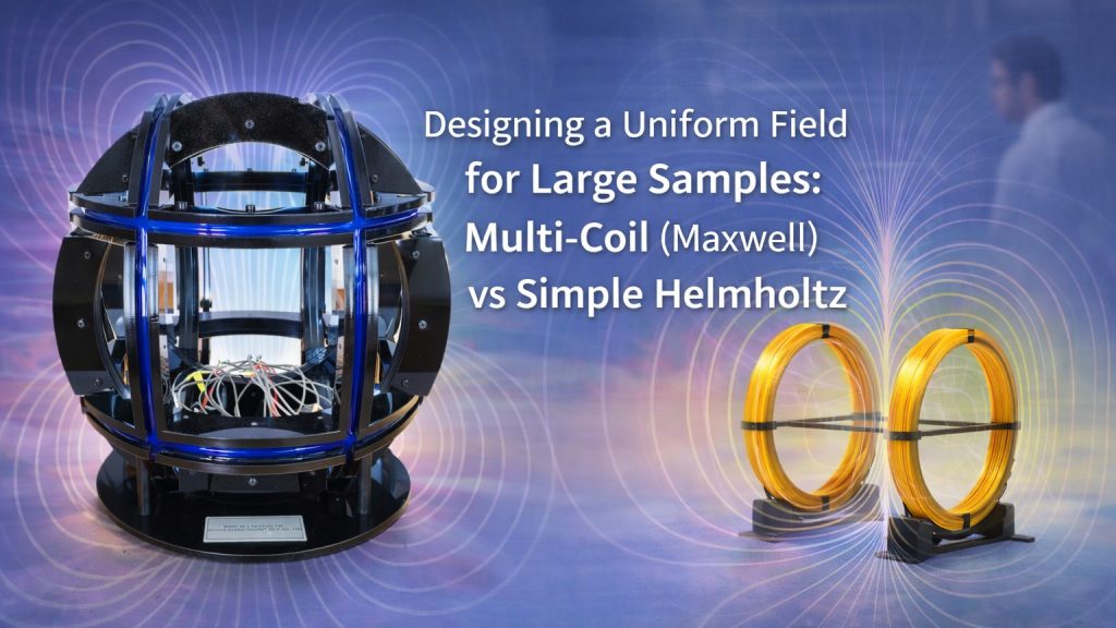 helmholtz coil and maxwell coil configuration for uniform magnetic field experiments