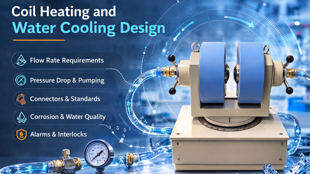 water cooled electromagnet coil with cooling channels