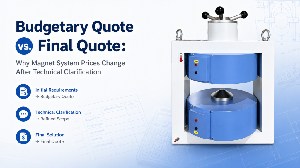 budgetary quote vs final quote magnet system pricing