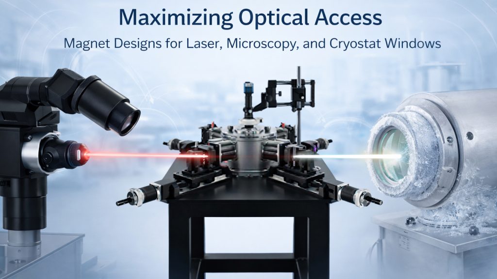 electromagnet optical access laser cryostat window design