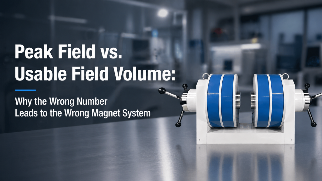 peak field vs usable field volume magnetic system comparison
