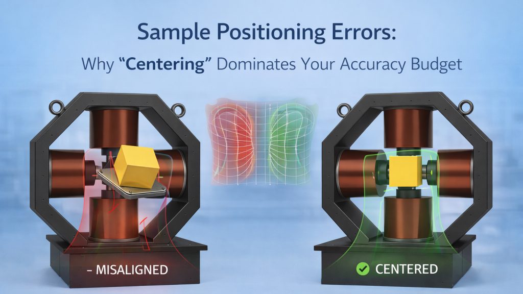 sample positioning helmholtz coil center alignment error