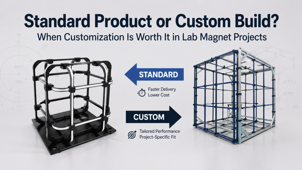 standard vs custom magnet system comparison lab setup