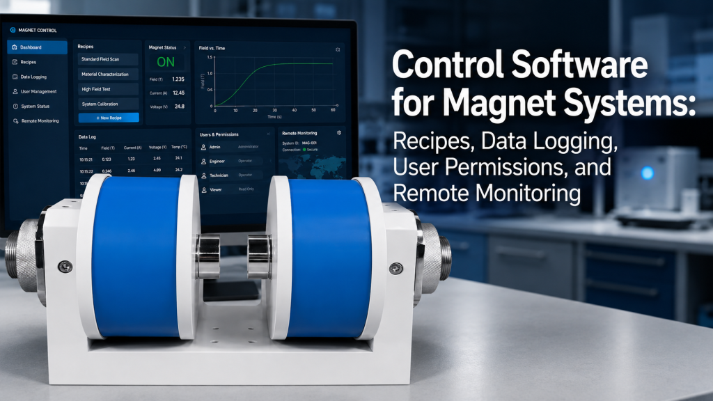 control software for magnet systems recipes data logging user permissions and remote monitoring