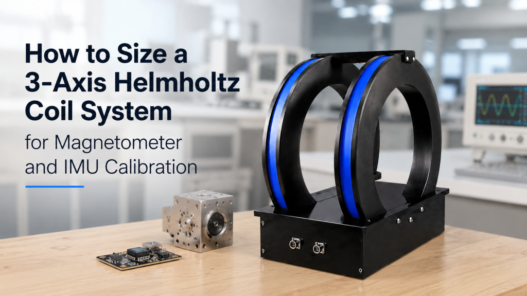 3-axis Helmholtz coil system for magnetometer and IMU calibration