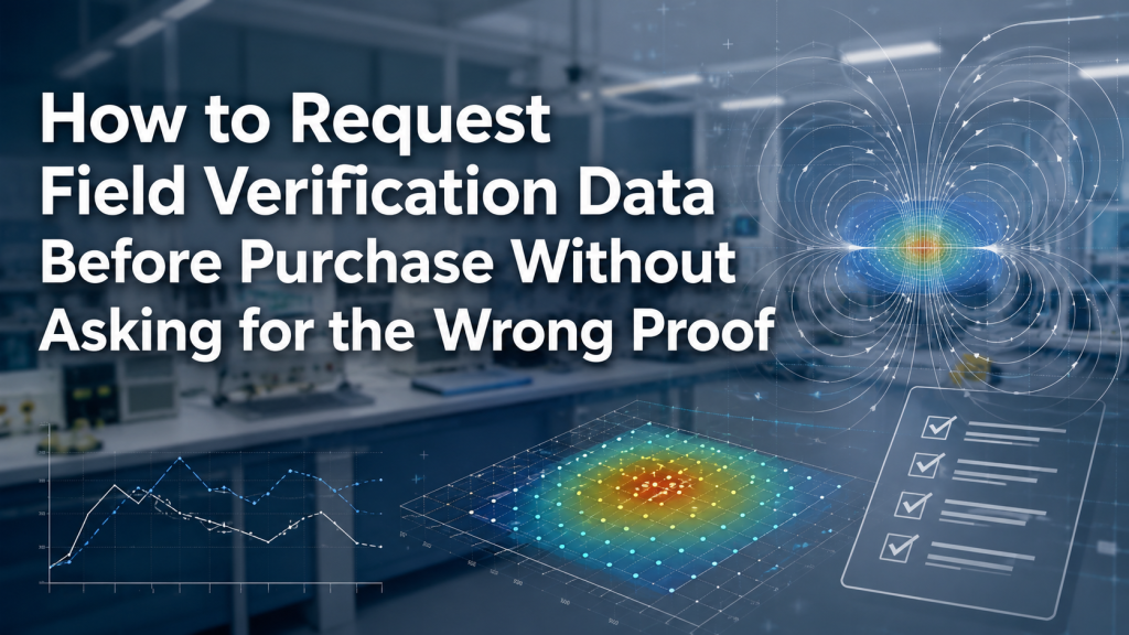 field verification data for magnet system with field mapping probe and test report