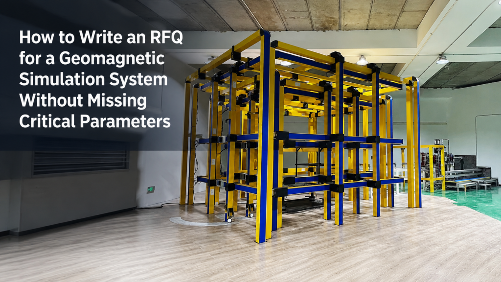 geomagnetic simulation system with three-axis Helmholtz coil and magnetic field driver