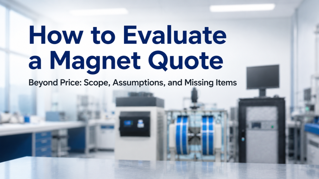 magnet quote evaluation with scope assumptions missing items and custom magnet system components
