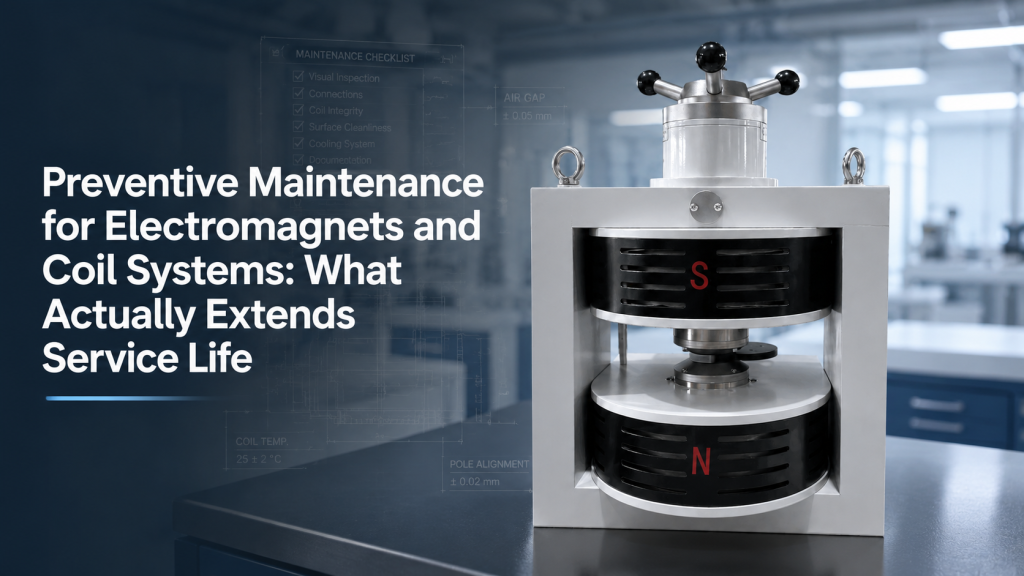 preventive maintenance for electromagnets coil systems water cooling cables connectors and power supplies