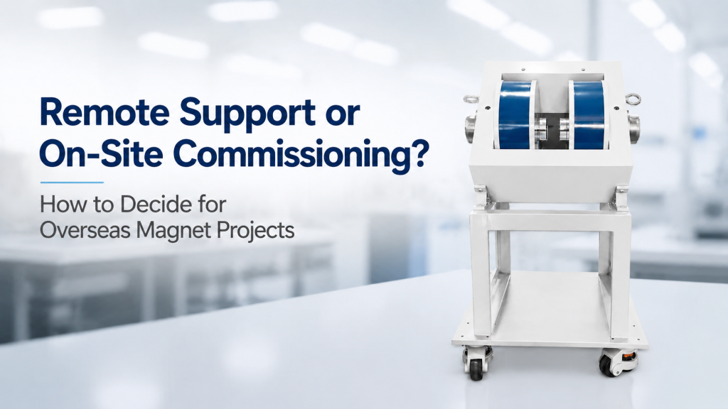 overseas magnet project commissioning with remote support on-site installation electromagnet Helmholtz coil and service checklist