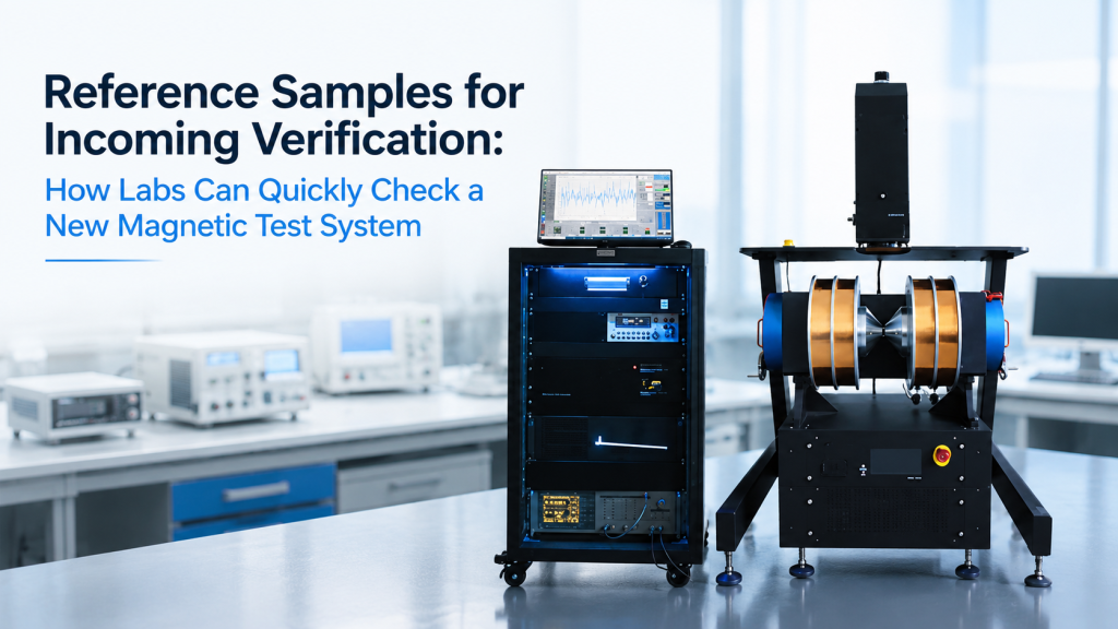 reference samples for magnetic test systems with Hall sample VSM standard electromagnet field probe and verification data