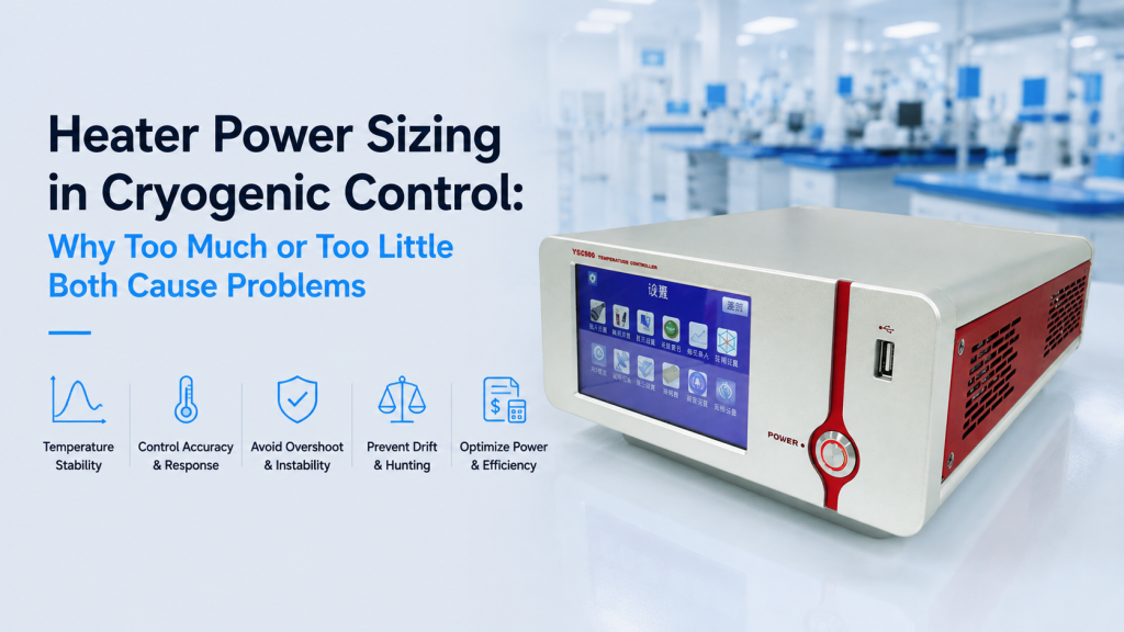 cryogenic heater power sizing for temperature controller and low temperature system