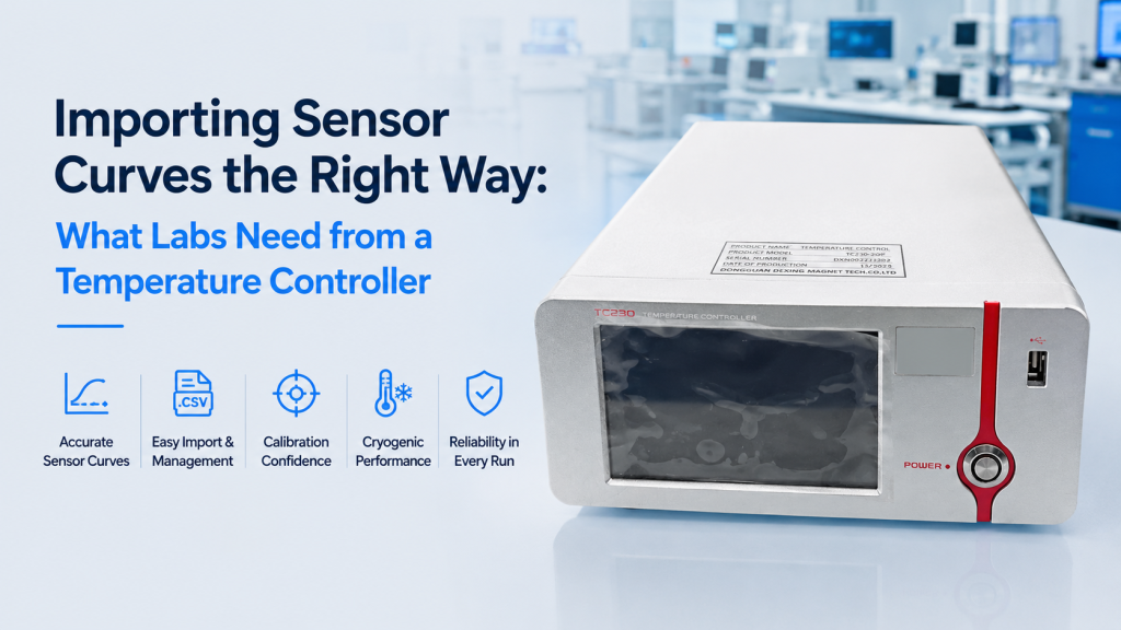 cryogenic sensor curve import on a temperature controller for calibrated low temperature sensors