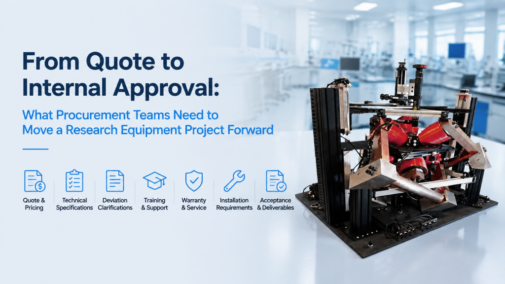 research equipment internal approval with quotation technical specification and procurement documents