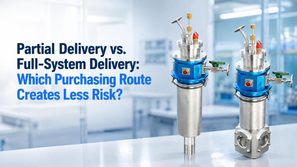 partial delivery vs full-system delivery for integrated research equipment procurement