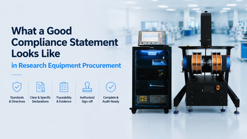 research equipment compliance statement and technical procurement documents
