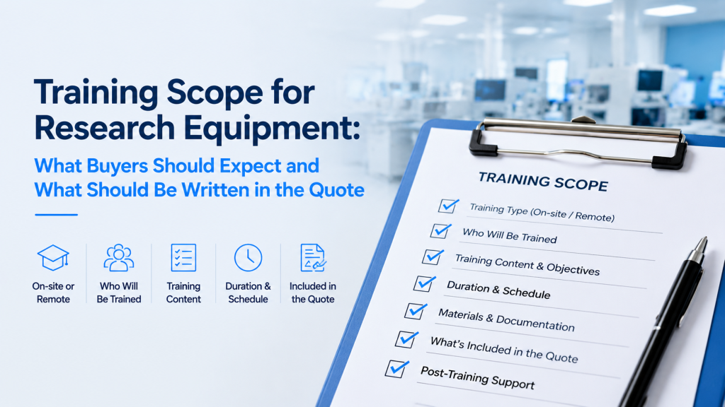 research equipment training for laboratory instruments and scientific measurement systems