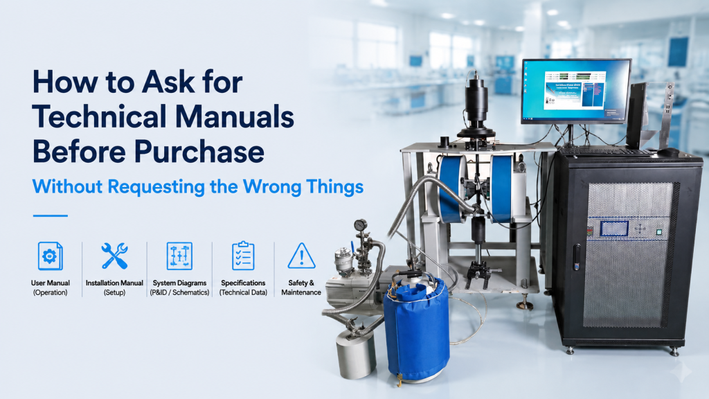 technical manuals before purchase for research equipment evaluation and procurement
