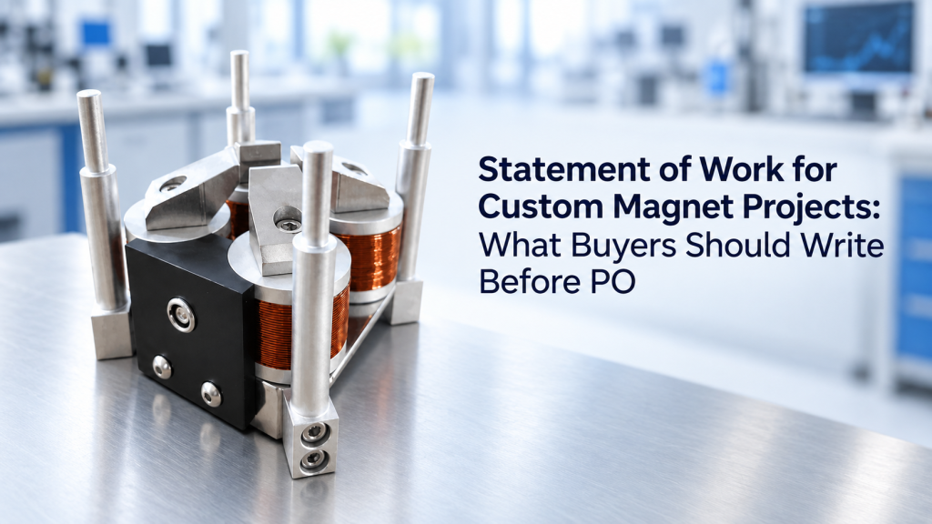 statement of work for custom magnet projects with electromagnet and Helmholtz coil specifications